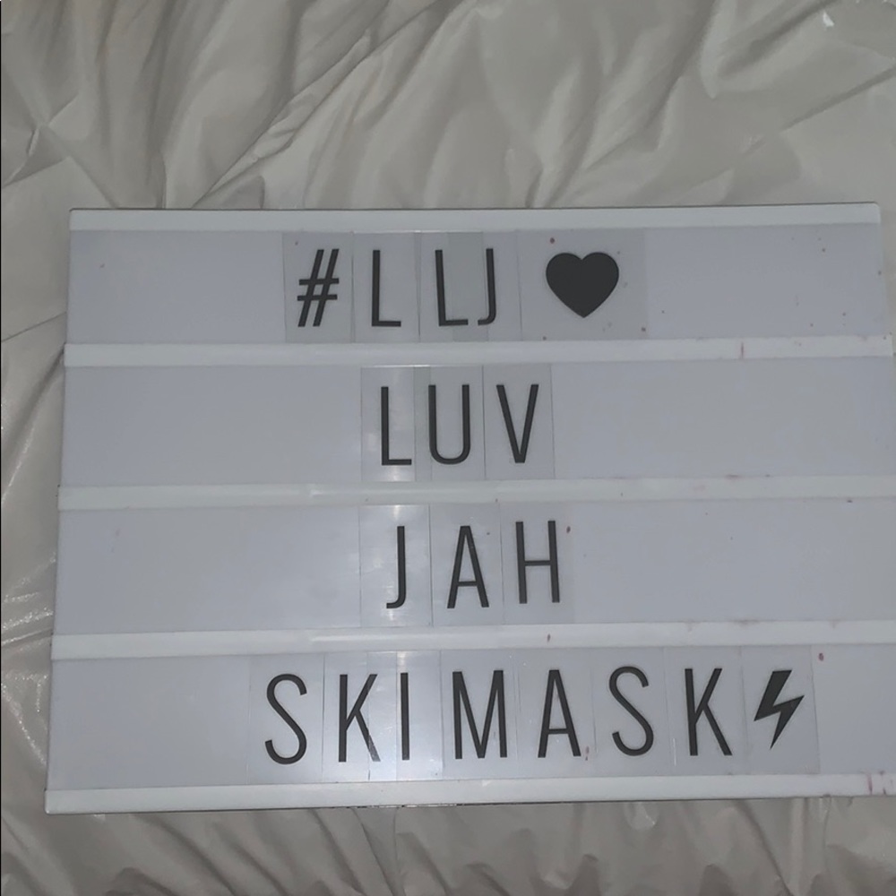 A board where you put letters on it & lights up